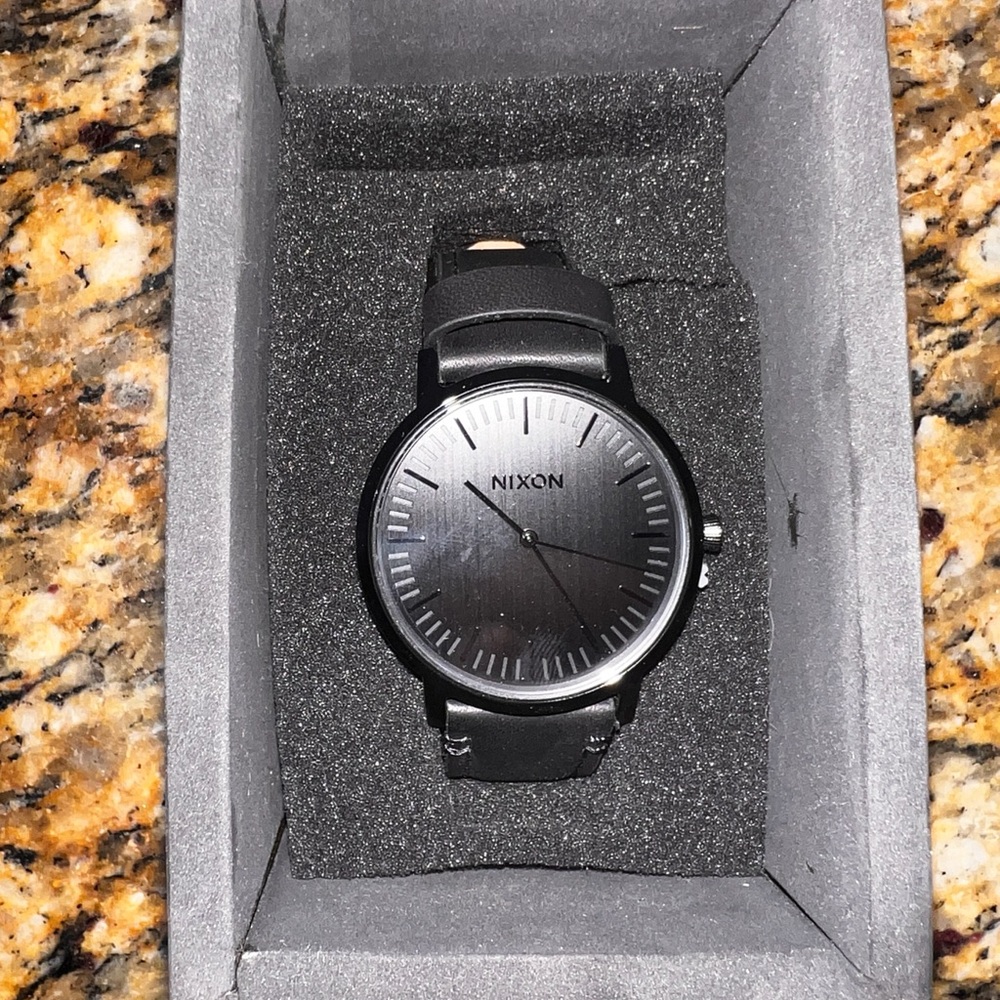 Nixon Black and Silver Men's Watch